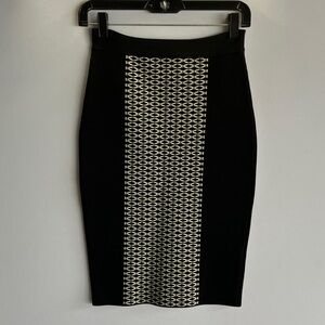MARCIANO Elegant Black and White Patterned Women's Skirt